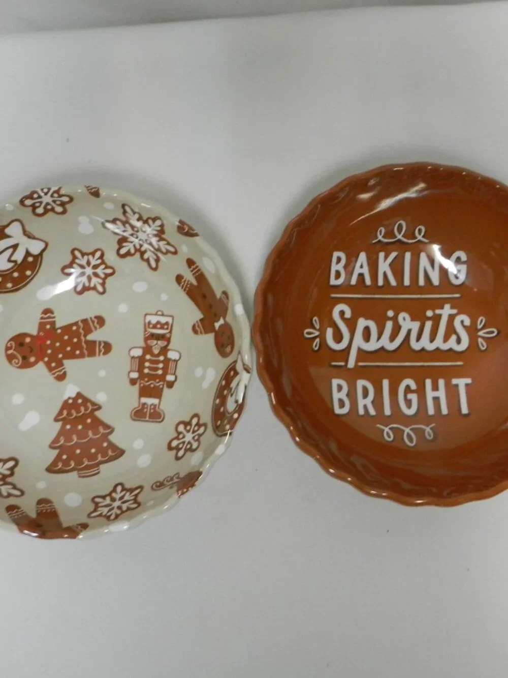 Wondershop Christmas Gingerbread Cereal Bamboo Melamine bowl set 2 dish safe NEW